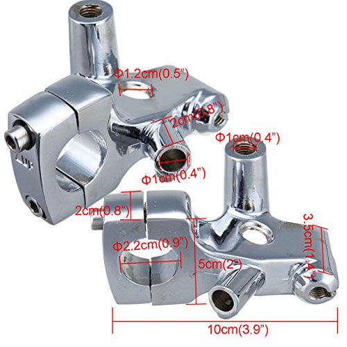 Iglobalbuy Motorcycle Clutch Perch Holder Mirror Base Mount