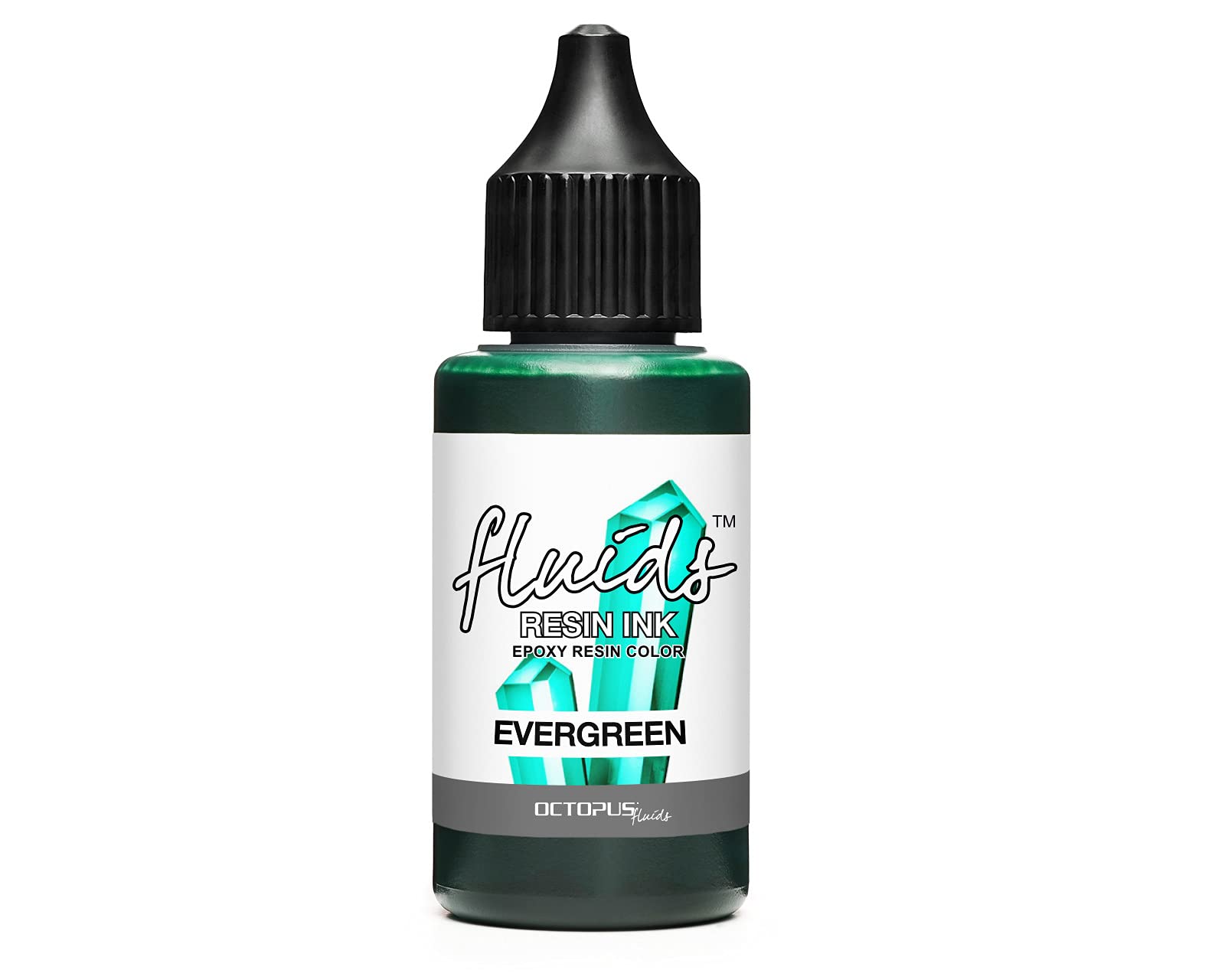 Octopus Fluids Resin Ink Evergreen, Alcohol Ink for Epoxy Resin and UV Resin, epoxy Resin Colour Translucent for Resin Art, Resin dye Liquid, 30 ml, Green
