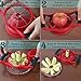 [Large Size], Newness Premium Apple Slicer Corer, Cutter, Divider, Wedger, Stainless Steel with 8 Sharp Serrated Blade, Ergonomic Grip Handle and Plastic Base