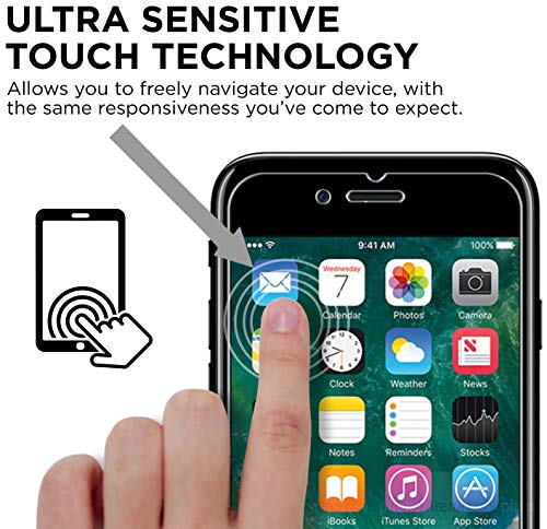 Aduro Screen Protector for iPhone 8/7/6/6s 4.7-inch (NOT Plus), Tempered Glass Shatter Proof Film, 3-Pack