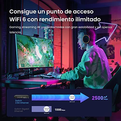 Tenda tem2010f switch multigigabit de 10 portas 2,5g, 2 portas sfp, vlan, agregação estática, compatível com dispositivos 2,5g, montagem em mesa/parede, plug and play, caixa de metal, preto