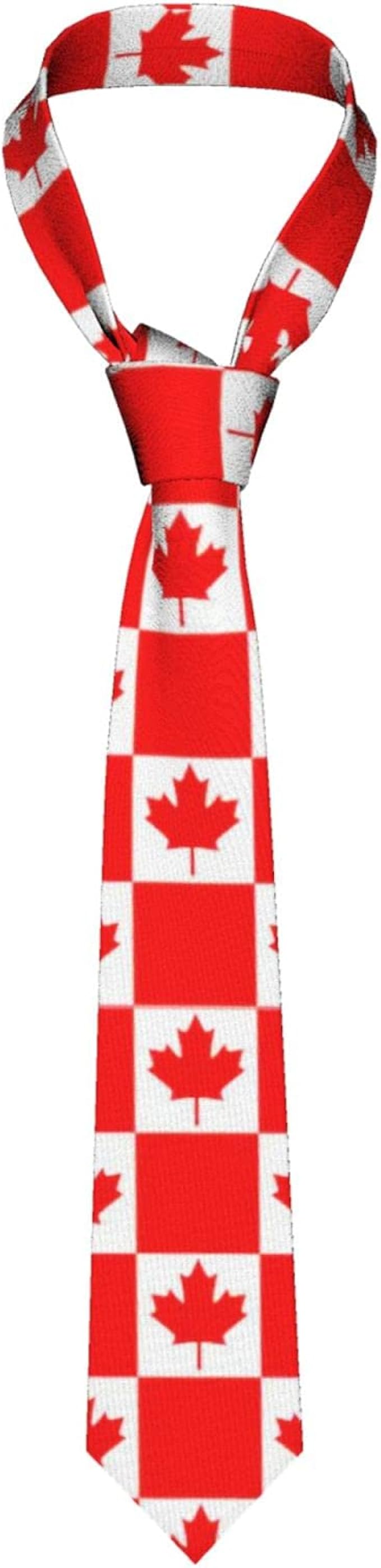 Canadian Flag 3d Print Fashion Men'S Classic Tie Slim Ties Polyester