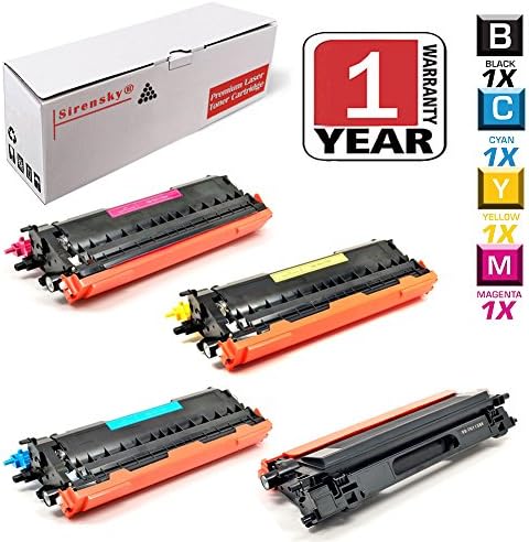 TN115 Toner Set Compatible for TN115BK TN115C TN115Y TN115M Toner Cartridge 4 Pack, use Brother DCP-9040 DCP-9045 HL-4040 HL-4050 HL-4070 MFC-9440 MFC-9840, Sirensky