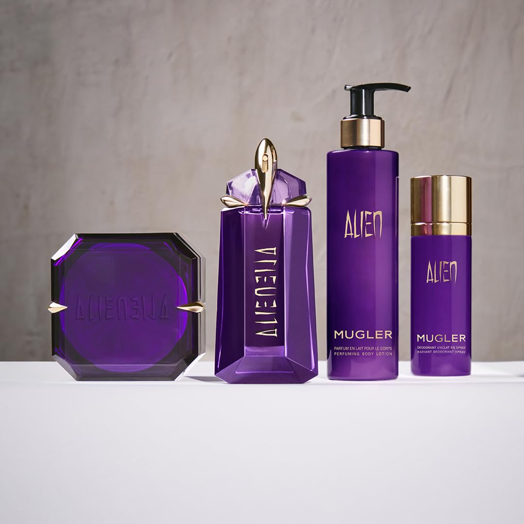 MUGLER Alien Eau de Parfum für Damen, luxuriöses und holzig-blumiges Damen Parfüm mit Amber und Jasmin, außergewöhnliches Duftspray im nachfüllbaren Flakon, sinnlicher Duft, 60 ml 5
