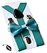 UDRES Unisex Kid Boys Girls Adjustable Bow tie & Suspender Sets (One Size, Teal)
