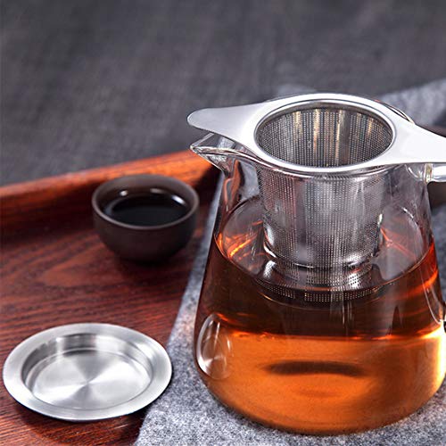 Tea Strainers for Loose Tea,18/8 Stainless Steel Tea Infuser Fine Mesh Filters Tea Strainer Double Handles for Hanging on Teapots, Mugs, Cups to steep Loose Leaf Tea and Coffee - Thumbnail 5
