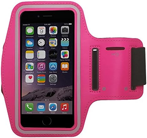 Cbus Wireless Adjustable Running Jogging Sports GYM Armband Cover Case Holder for Samsung Galaxy C7 / J7 (2016) - Hot Pink