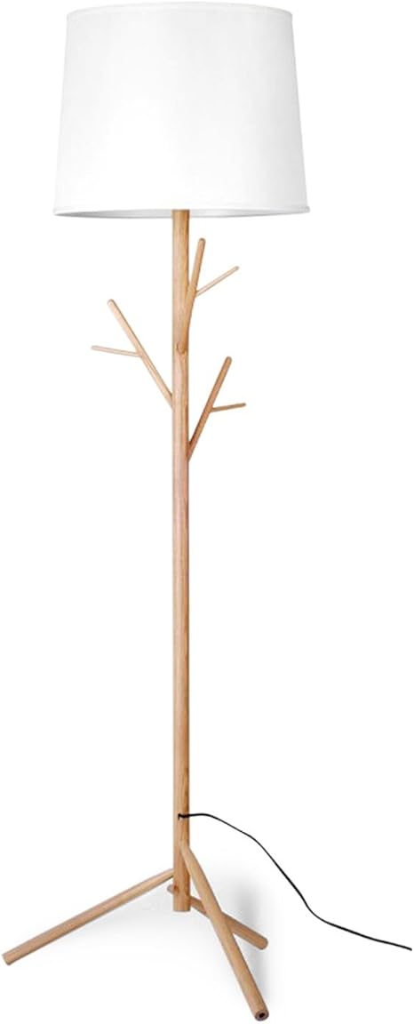 lampara pie arbol madera amazon es hogar