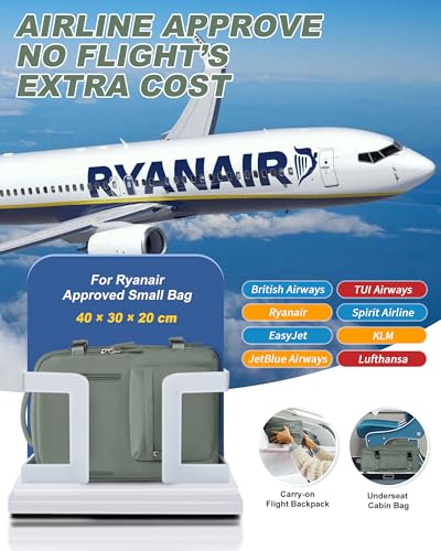 SZLX Vacuum Backpack with Pump Carry-on Luggage 40x30x20 Ryanair Vueling Wizzair Easyjet Backpack Travel Cabin Airplane 40x20x25 Ryanair Women Waterproof Carrying Backpack for Laptop Computer