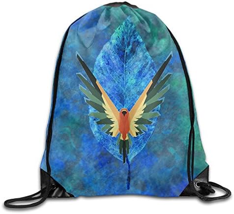 Logan Parrot Paul unique Logo Bag,Sport Gym Sack Drawstring Backpack Bag