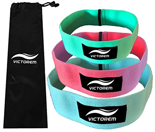 Victorem booty hip bands – cotton fabric resistance f…