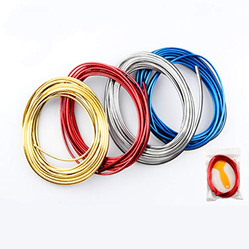 dianpo 5 Meters Car Door Dashboard Air Outlet Steering Simidi-Inner Flexible Strips Decoration Line Styling Car-Shaper Accessories - Thumbnail 5