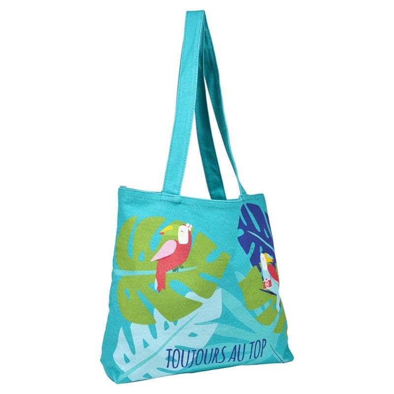 Draeger Paris – Tote Bag "Toujours au top" (auf Französisch) – leicht, robust und ultraweich – geräumige Innenseite – Tote Bag aus 100 % Baumwolle - Einkaufstasche wiederverwendbar