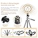 LED Ring Light for Live Streaming & YouTube Video Shooting, 6 inches Desktop Makeup Ring Light Dimmable for Photography Lighting, Smartphone, Studio with 3 Light Mode & 10 Brightness Level