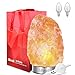 Levoit Aurora Salt Lamp, Himalayan / Hymilain Sea Salt Lamps, Pink Large Salt Rock Lamp, Night Light, 18/8 Stainless Steel Base, Dimmable Touch Switch, Luxury Gift Box (ETL Certified, 2 Extra Bulbs)