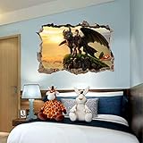 How to train your dragon Toothless Light fury 3D Wall Decal Sticker 18