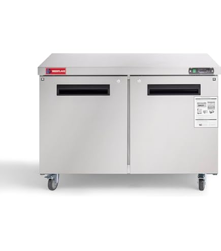 thumbnail image 2 of Adcraft 48" Stainless Steel Undercounter Refrigerator - Double Door Commercial Fridge 2 of 14