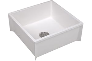 Mustee 63Mmop Sink Colorfast Marbleized Finish, White