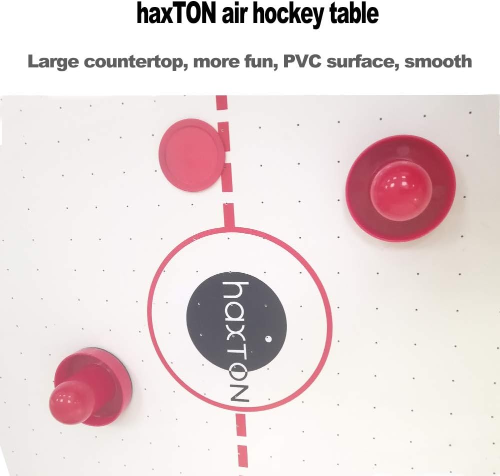 haxTON Air Hockey Table Game Set with 4 Air Hockey Pucks and 2 Air Hockey Paddles (Red) (4 Pack) (Air Hockey Table) : Sports & Outdoors