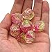 DND Dice Sets Double-Color Swirls Iridecent Dice for Dungeons and Dragons Pathfinder DND RPG MTG Table Gaming Dice (Rose Green)