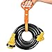 Lavotla RV Extension Power Cord 25FT - 30 AMP Male to 30 AMP Female Twist Locking Adapter - Heavy Duty & Weatherproof Electrical Camper Trailer Marine Boat Shore Cable - 10/3, STW Molded Connector