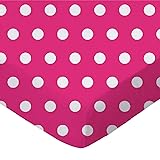SheetWorld Fitted Cradle Sheet - Polka Dots Hot