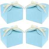 KUPOO Brown Gift Boxes 20PCS Small Premium Kraft Gift Box with Lid for Present,Cupcake Box, Bridesmaid Proposal Box, Gift Box for Birthday,Wedding, Groomsmen Proposal (4.72"X4.72"X3.54", Blue)
