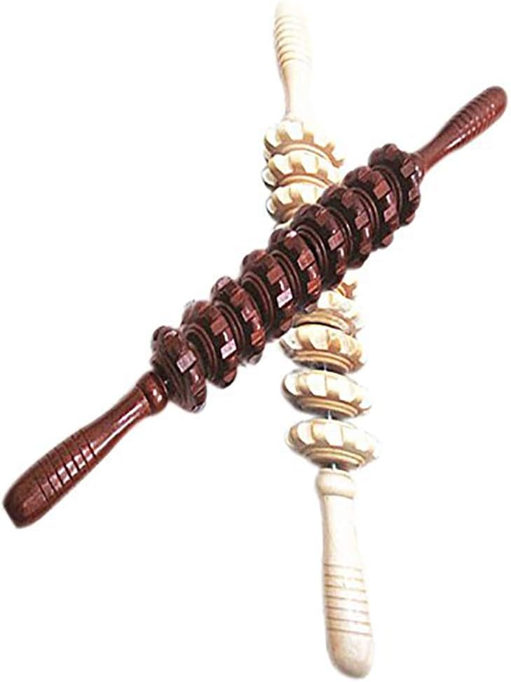Giveme5 Pack of 2 DIY 40CM Detachable Handheld Cellulite Blasters Massage Trigger Point Manual Muscle Release Roller Stick Massager for Muscle Pain Relief Tool - Color Random: Health & Personal Care