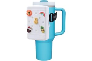 HCVUINL Silicone Water Bottle Pouch with 5 Charms, Water Bottle Handheld Caddy for Quencher Adventure 40oz & Stanley IceFlow 20oz 30oz,Tumbler Pouch Sports Gym Bottle Accessories,White