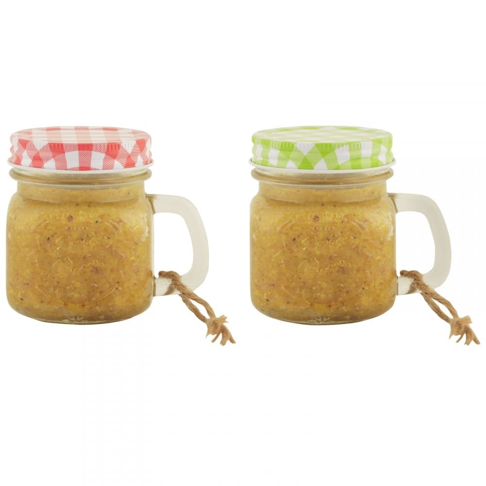 Esschert Design Peanut Butter Bird Food without Salt, 500 g for Wild Birds, in Handle Glass