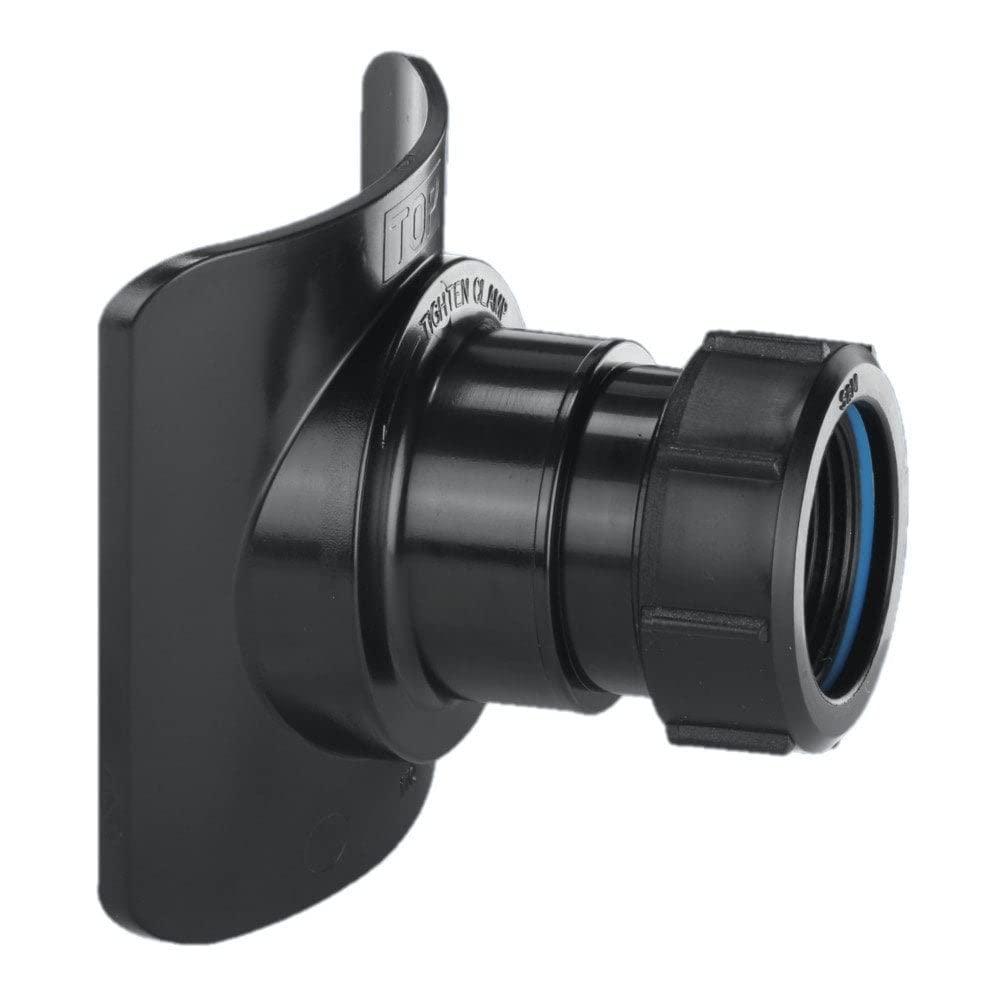 Mcalpine Bossconn110-Bl Mechanical Soil Pipe Boss Connector, 1.25 Inch, Black