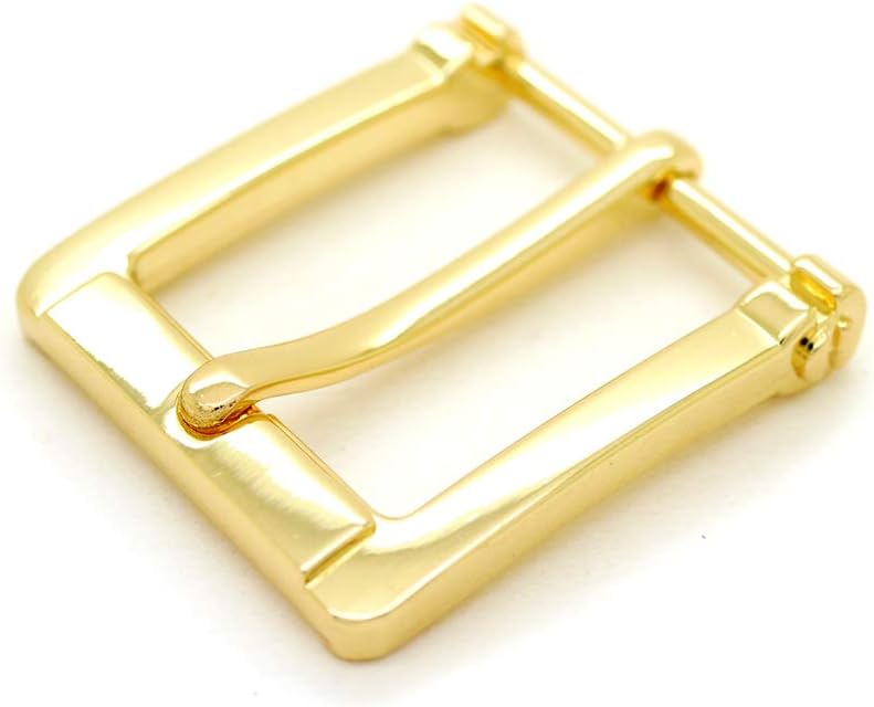 CRAFTMEMORE 2pcs 1 1/8 Inch Metal Belt Buckle Single Prong Square Buckles Leather Craft Accessories SC35