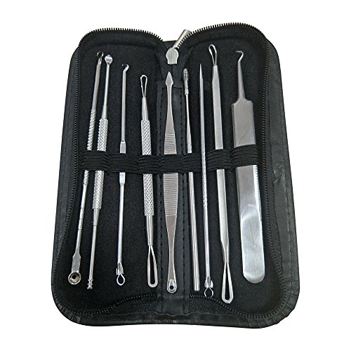 image for Iusun Beauty Iusun Acne Tool, 9PCS Stainless Facial Acne Spot Pimple R