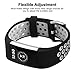 iGK Silicone Replacement Bands Compatible for Fitbit Charge 2, Adjustable Breathable Sport Strap Smartwatch Fitness Wristband with Air Holes Grey Large
