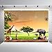 PHMOJEN Africa Prairie Animals Safari Photography Backdrop for Children Theme Party Giraffe Elephants Photo Background Vinyl 7x5ft Studio Props HXPH251