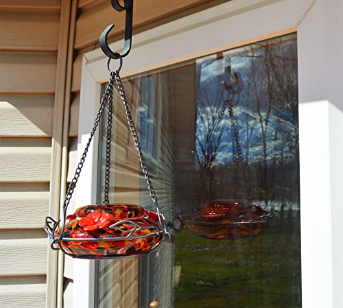 Nature's Way Bird Products GHF5 Garden Top Fill Hummingbird Feeder, 18 Ounce Capacity, Molten