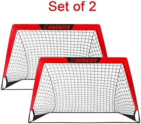 ポータブルサッカーゴール サッカーゴールネット 裏庭トレーニングゴール サッカー用 2個セット キャリーケース