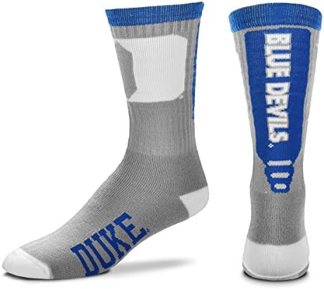 For Bare Feet NCAA Mens Cool Grey Jump Key Crew Socks