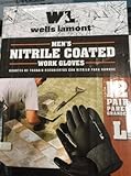 Wells Lamont Mens Nitrile Coated Work Gloves 12-Pair Large