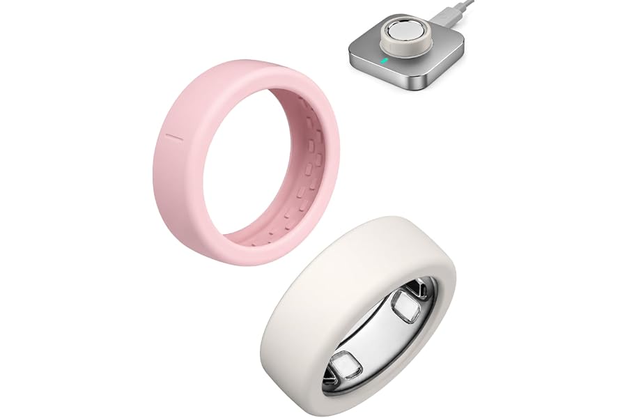 2 Pack Cover for Oura Ring Gen 5, Ultra-Thin Anti-Scratch Elastic Silicone Protector Smart Ring Accessories for Oura Ring 5