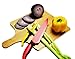 Kitchenson RAZOR SHARP 6-Piece Colored Kitchen Knife Set with Acrylic Knife Block, Non-Stick Colorful Knife Set, Stainless Steel Blade Anti-Slip Handle, Chef, Bread, Slicer, Utility, & Paring Knife