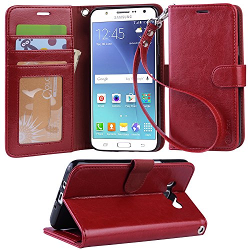 Arae galaxy j7 wallet case with kickstand and flip cove…