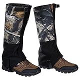 Hpory 1 Pair Hiking Leg Gaiters, Snow Boot Gaiters, Breathable Waterproof Walking High Leg Cover, 600D Anti-tear Oxford Cloth, for Outdoor Research Climbing Fishing Hunting Trimming Grass