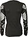 Spiral - Womens - GOTHIC ROCK - Mesh Holes Grunge Top Black