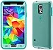 Speck Products CandyShell Plus FACEPLATE Case with Screen Protector for Samsung Galaxy S5 - Aloe Green/Caribbean Blue