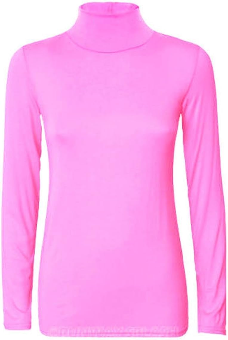 RIDDLED WITH STYLE Ladies Long Sleeve Polo Roll Neck Jumper Top Womens Turtle Neck