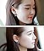 HuntGold 1Pair Flower Earring Fashion Women Ladies Rhinestone Ear Stud Earring(blue)