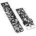Woodln 22MM Straps Replacement Fitness Wristband Smart Watch Strap Band for Pebble Time Asus Zenwatch 1st 2nd / Moto 360 2nd Men's 46mm / G Watch R/LG Watch Urbane/Gear 2 R380 (Silver Flower)