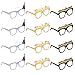 Amosfun Happy New Year Eyeglasses Fancy Decorative Eyeglasses Celebration Party Favor for 2020 New Year's Eve Party