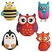 LEIZHAN 5X8GB Cute Animals USB Flash Drive with Chain Bee Fox Owls Penguin Pen Drive Gifts for School Kids and Students Valentine's Day Gift (Pack of 5 Animals)